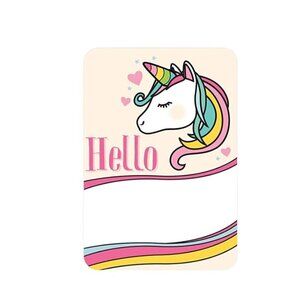 Avery Premium Rainbow Unicorn Name Tags, No Lift No Curl, 36 Handwriteable Name